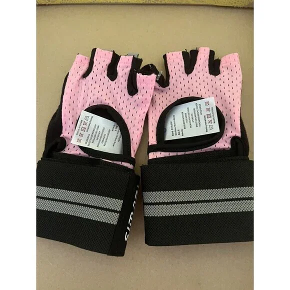 Women’s Pink Simari Fitness Gloves Small Workout Training Wrist Support - Picture 4 of 4